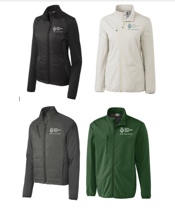 4 St Louis County wellness program jackets 
